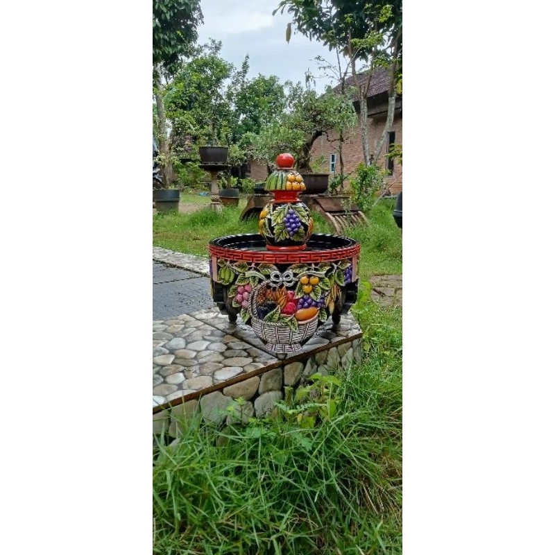 Custom tebok pleci ukir buah