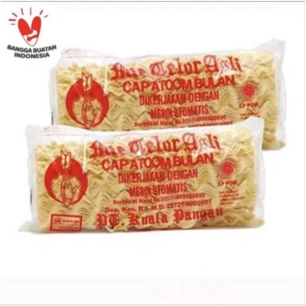 

Mie Telur / Mie Telor Asli Cap Atom Atoom Bulan 1 bungkus 200 gr pack