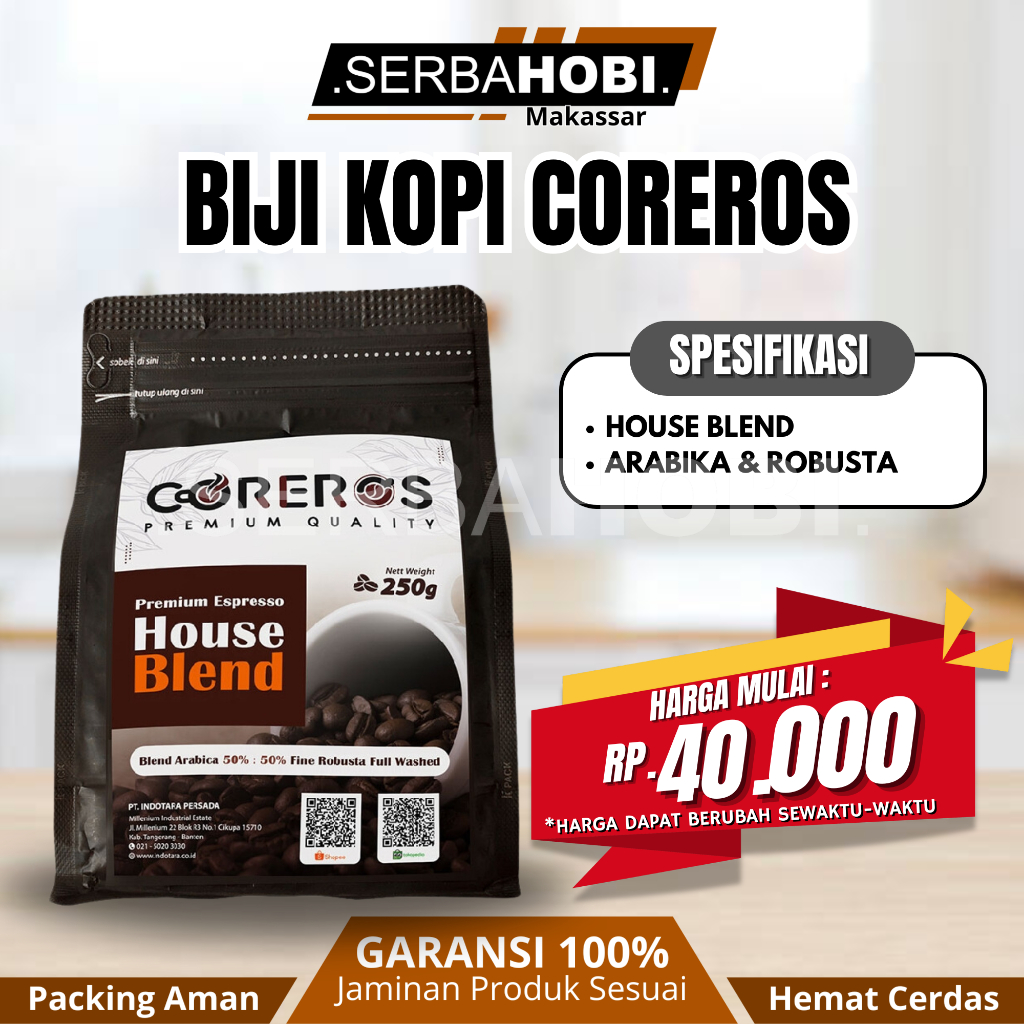 

Biji Kopi House Blend Premium Arabica Robusta