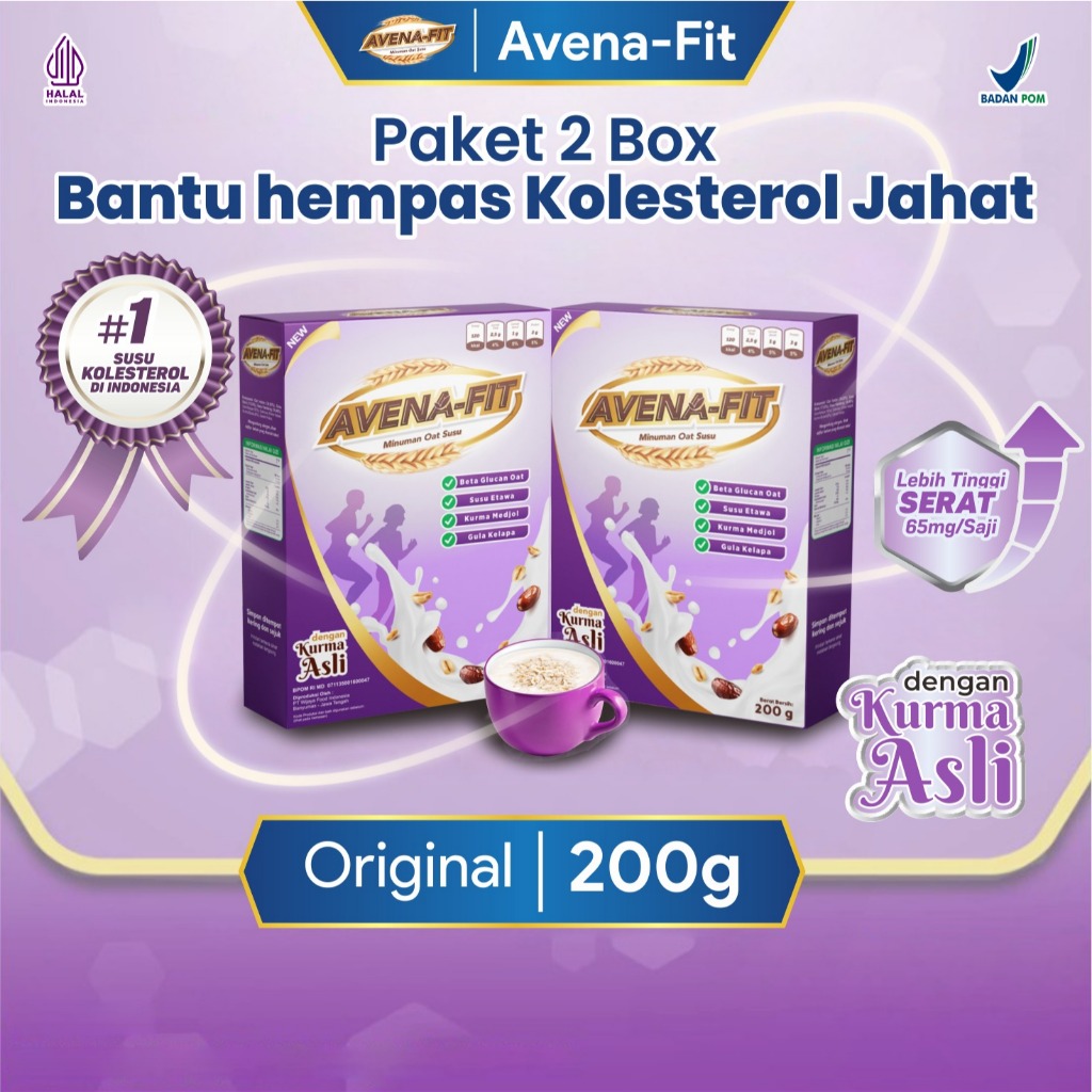 

Avena Fit Paket 2 Box Atasi Kolestrol dalam sekejap tanpa efek samping