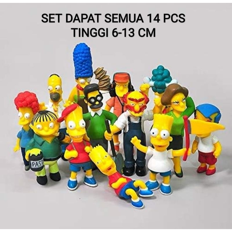 Action Figure The Simpsons And Family Full Set 14 Pcs