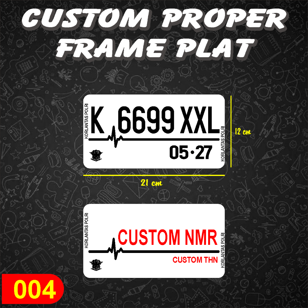 Plat Nomor Timbul Akrilik Motor Baut Tanam | Plat Nomor Motor Variasi Murah Original | Plat nomor mo