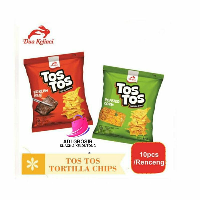 

DUA KELINCI Tos Tos Tortilla Chips 20gr Renceng isi 10 pcs