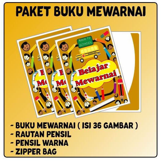 Buku mewarnai - Paket buku mewarnai anak - buku mewarnai anak paket buku mewarnai anak
