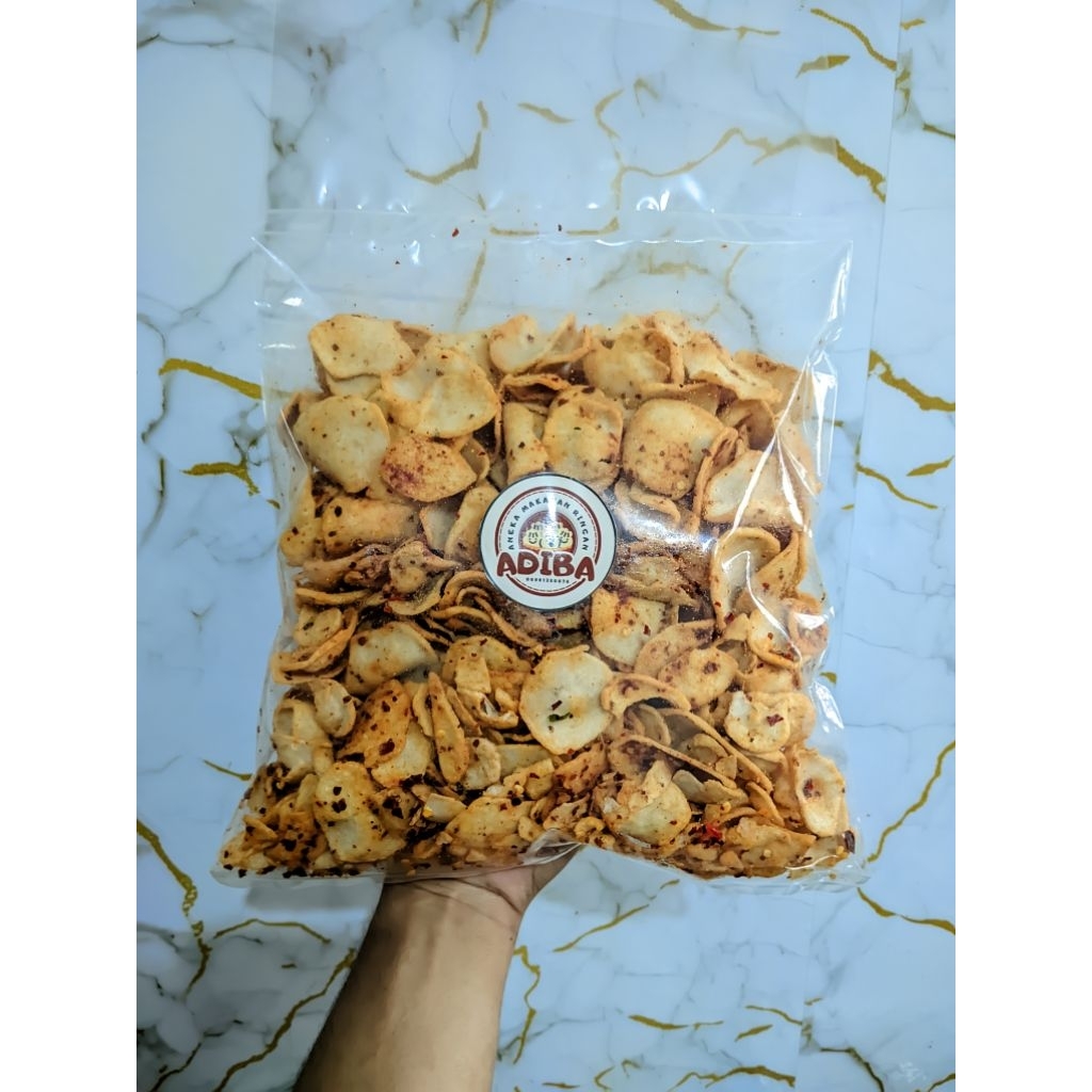 

KERIPIK BASRENG GURIH PEDAS RENYAH!! (500gr)