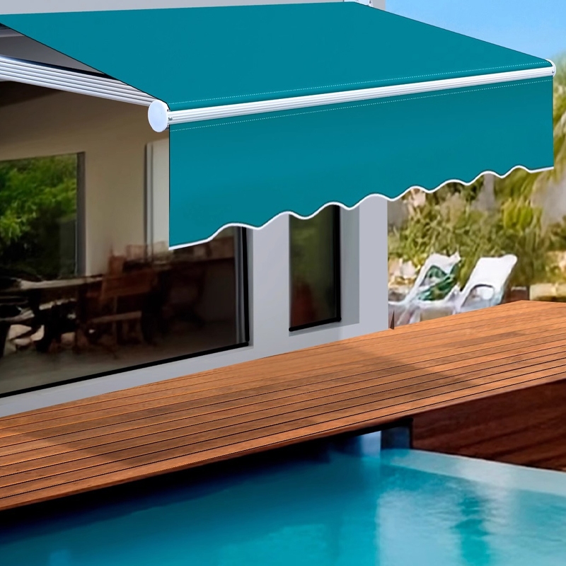 Awning Rumah Gulung / Canopy Rumah Lipat Manual / Blokir Sinar Uv