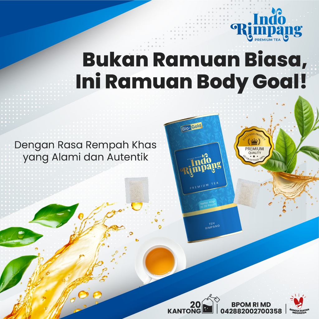 

Indo Rimpang Premium Tea Minuman Teh Hijau Herbal Ala JSR Untuk Diet Pelangsing dan Detox Tubuh