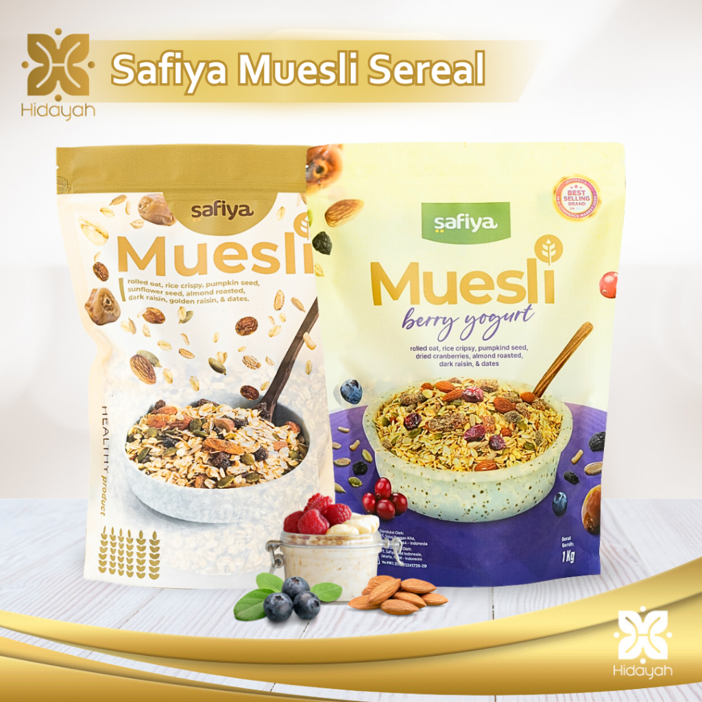 

Navi_Lezatoz Muesli 1 Kg Safiya With Almond Muesli Safiya Sereal Diet Sarapan Makanan Sehat