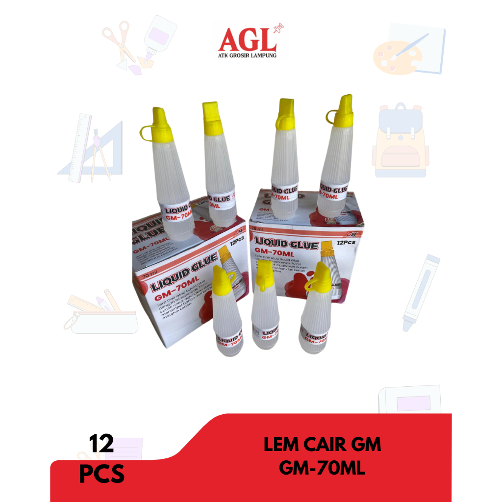 

GADJAH MADA - (12pcs) Liquid Glue Lem cair serbaguna GM - 70ML - Lusin