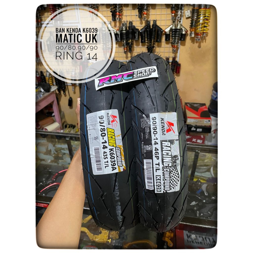 Ban Tubles kenda K6039 Racing compoun matic ukuran 90/80 90/90 ring 14 / Ban Kenda matic tubles raci