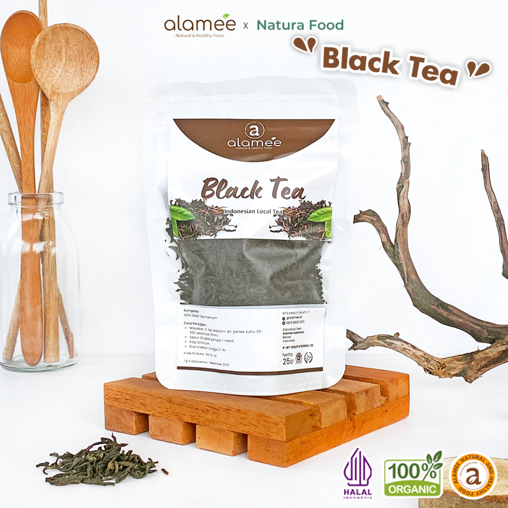 

ALAMEE Black Tea Teh Hitam Organic Kering Dried 25gr Premium