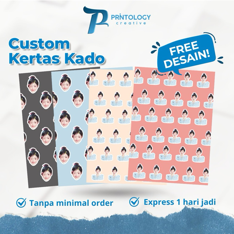 

KERTAS KADO CUSTOM MUKA KERTAS KADO CUSTOM MUKA AYANG KERTAS KADO CUSTOM MUKA KEPALA WRAPPING GIFT FREEBIES CUTE GIFT WRAPPING PAPER CUSTO, KERTAS KADO CUSTOM MUKA SENDIRI ECERAN TERMURAH