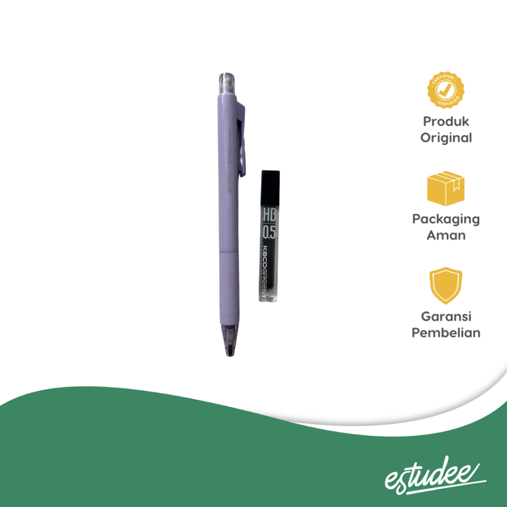 

ESTUDEE KACO TURBO MECH PENCIL 0.5 SET WITH REFILL HB PURPLE
