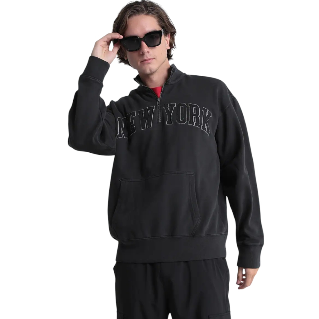 sweatshirt oversize half zip pria original