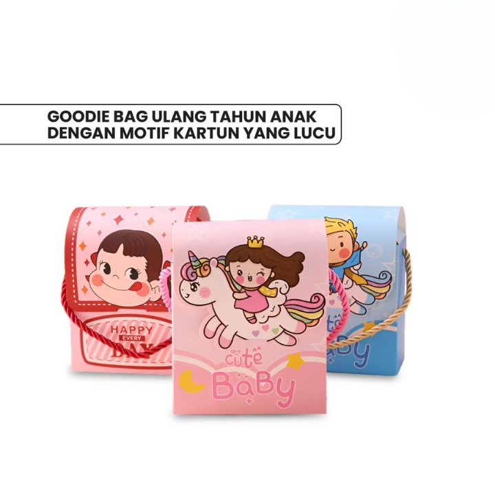

Paper Bag Ulang Tahun Anak Motif Bear Cute Bingkisan Birthday Hadiah Hampers Kado Karakter Lucu