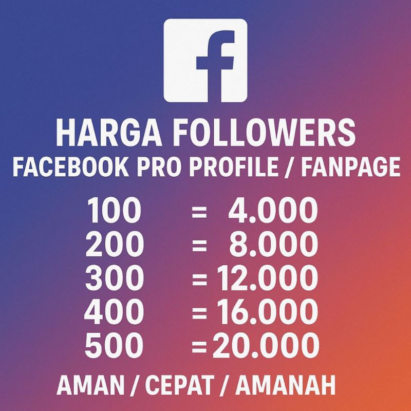 FOLLOWERS FACEBOOK