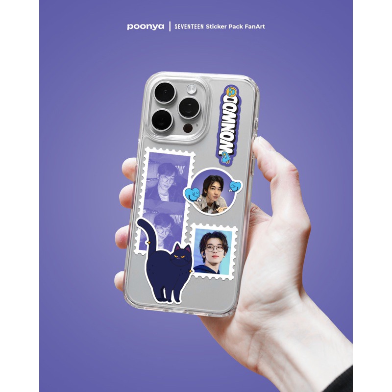 

Phone Sticker Pack Fan Art - WONWOO (SEVENTEEN)