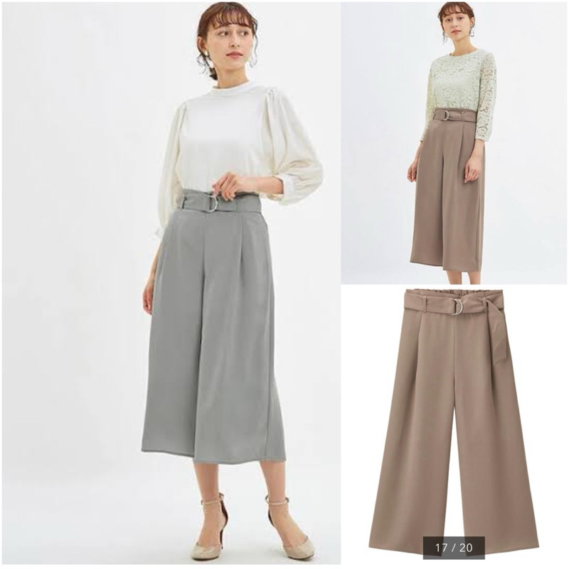 GU PANTS CAPRI KULOT BELT