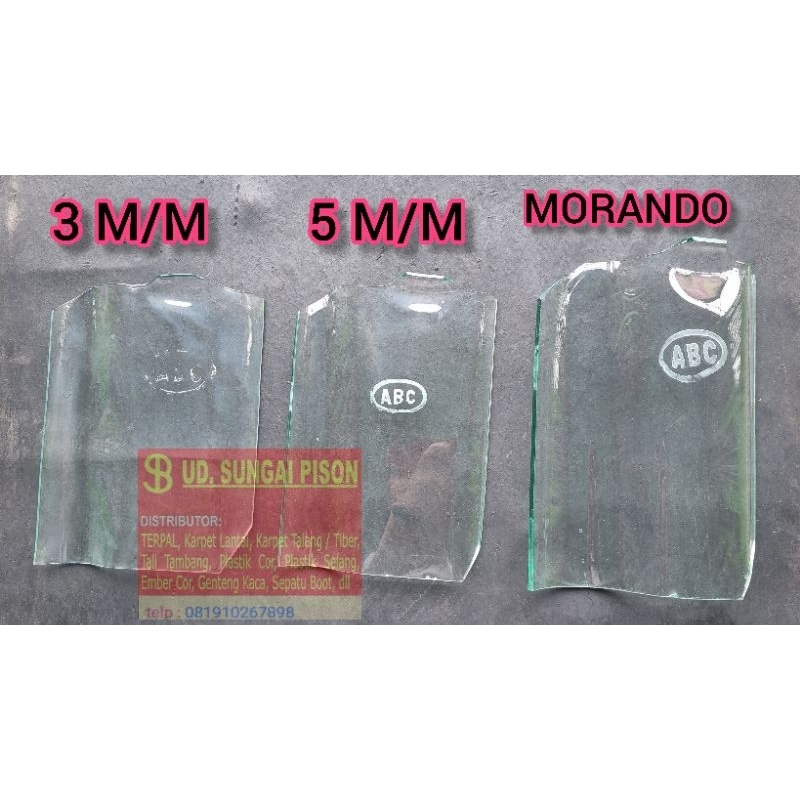 Genteng Kaca Press Plentong 3 MM, 5 MM, Morando
