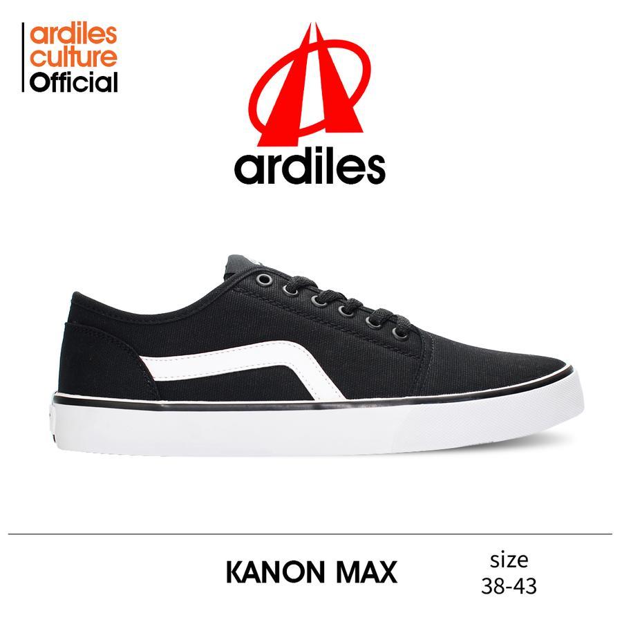 SEPATU ARDILES KANVAS KETS  WANITA KANON MAX SEPATU WANITA HITAM POLOS