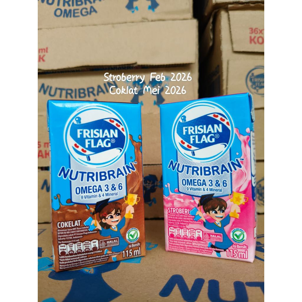 

KHUSUS INSTAN KURIR. SUSU UHT FRISIAN FLAG OMEGA COKLAT & STROBERRY 115ML KARTONAN