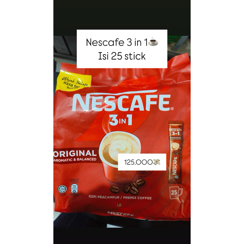 

Open PO Kopi Nescafe 3 in 1 original (Ready 25 Juni 2025)