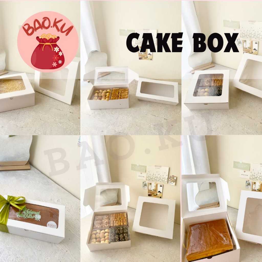 Box Kue Ivory// Box Dus Kotak Kue// Dus Kue Tart 22x22x8 // 25x25x8 // 22x11x8 // 20x10x8 // 22x22x1
