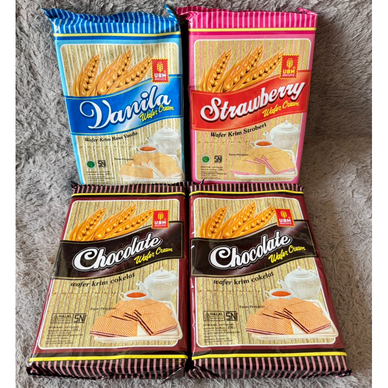 

UBM wafer cream 230gr ecer per pcs