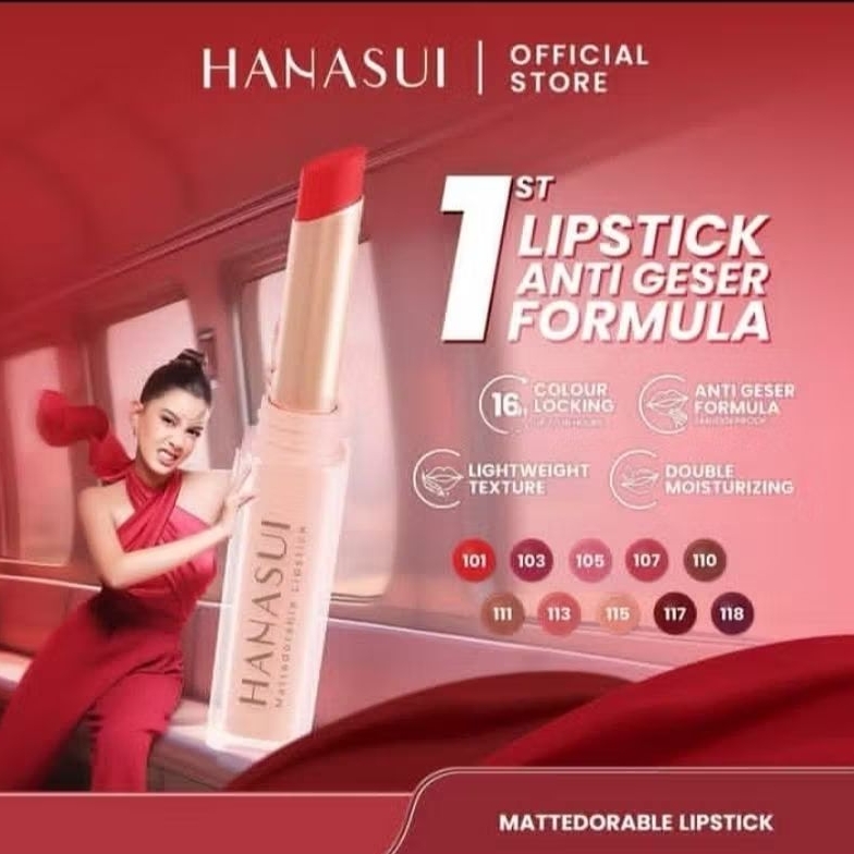 (TERLARIS) HANASUI MATTEDORABLE LIPSTICK/ LIPSTICK/ HANASUI