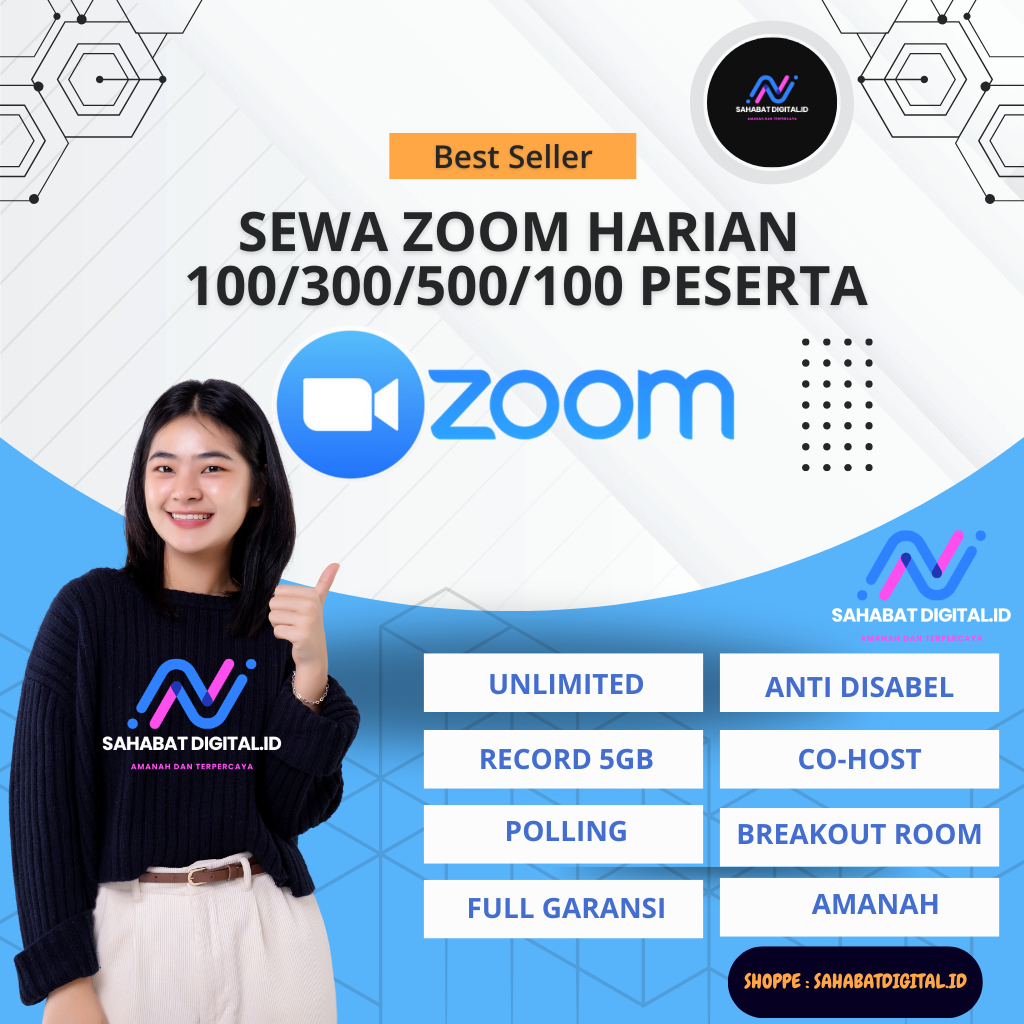 Sewa Zoom Meeting Pro Harian 100 300 Peserta Unlimited Meeting Full Garansi