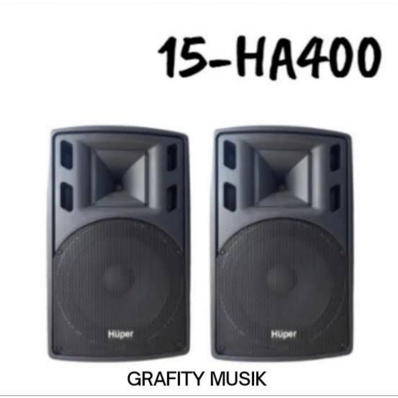 Speaker Aktif 15 Inch HUPER 15HA400 / 15 HA400 / 15 HA 400 Original ( jual 1 set )