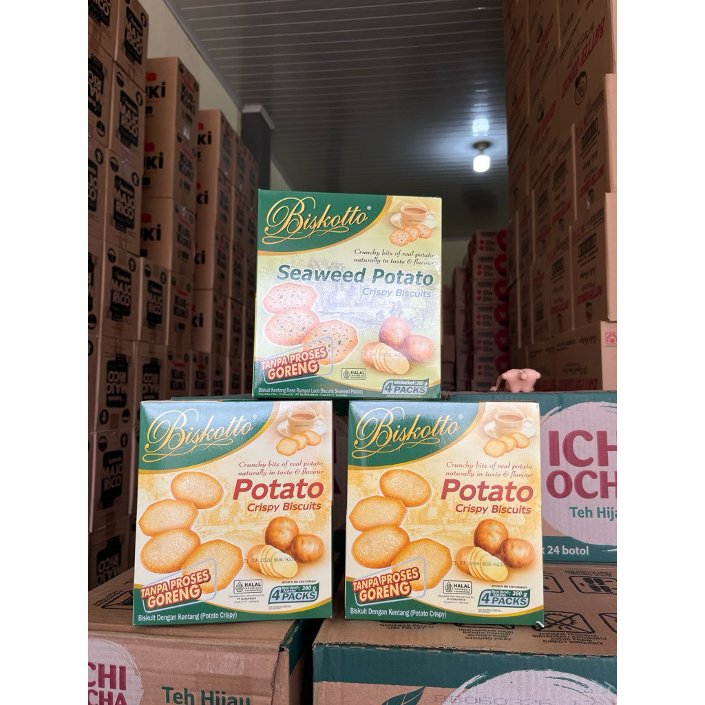 

potato crispy box besar 360gr 1 karton isi 12box