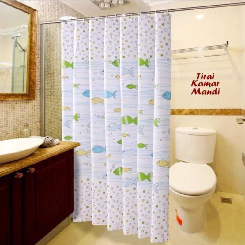 tirai kamar mandi waterproof