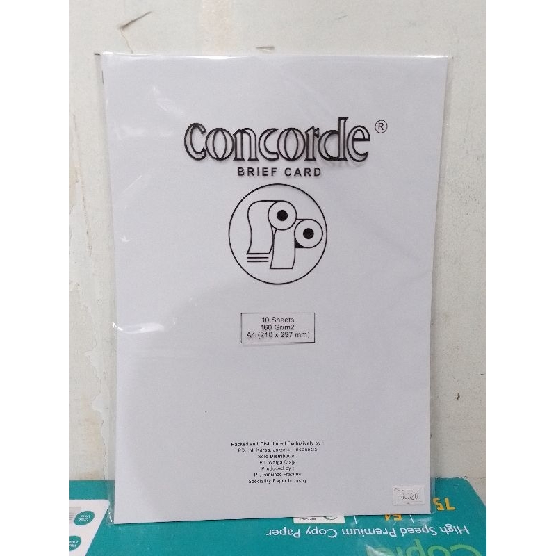 

Kertas Concorde Ukuran A4 160gr