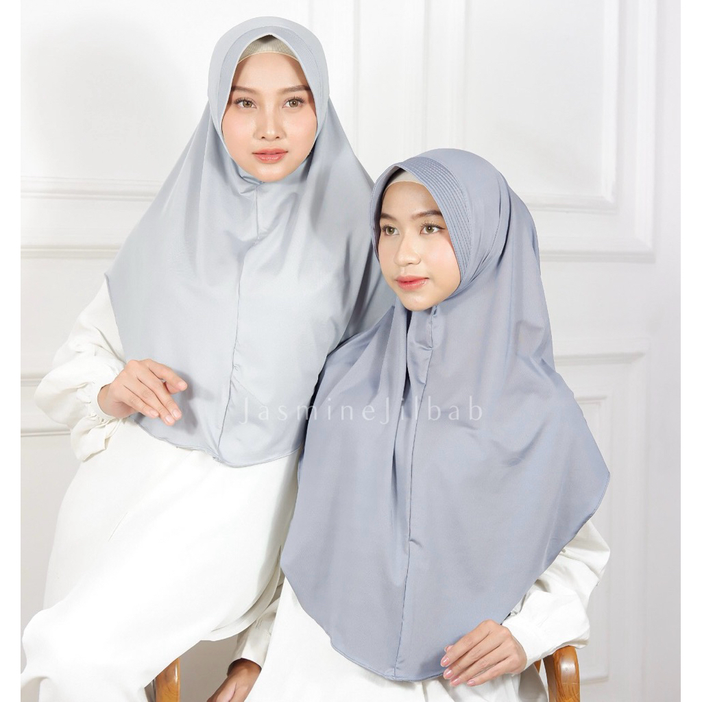 Jasmine Jilbab-Hijab Bergo Instan Sport Hamidah JERSEY Size XL Panjang Menutup Dada Perut
