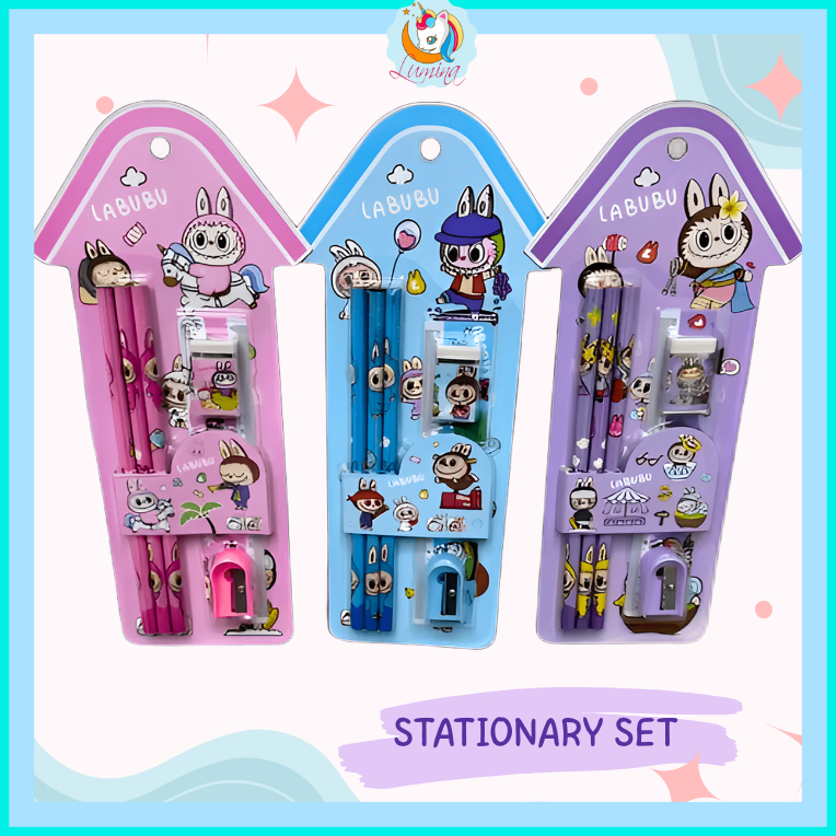 

Study Set Alat Tulis Sekolah Anak Lengkap Suvenir Lucu Motif Capybara Labubu 6 In 1 Stationary