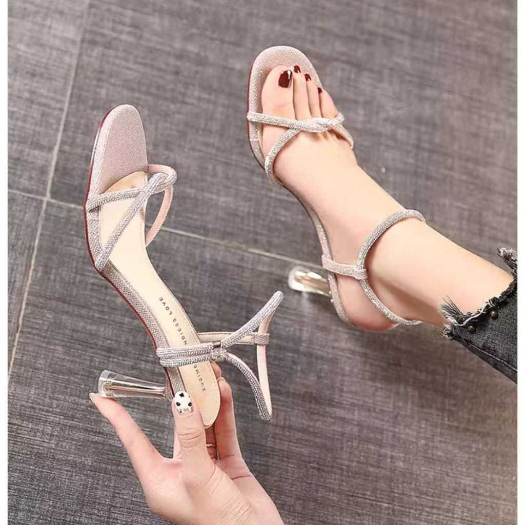 Haigh Heels Wanita Import Sandal Jenjit Murah Hail Hils Kekinian Termurah Sendal Jinjit Wanita Terla