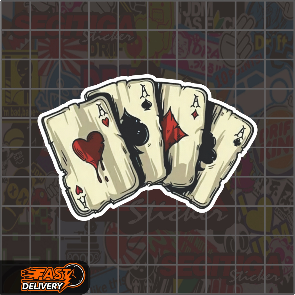 

Sticker Kartu AS Ukuran 7.5 x 5 Cm