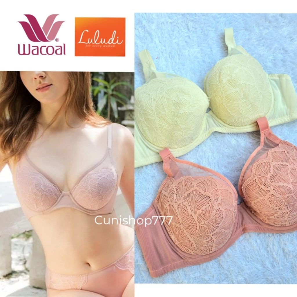 BRA LULUDI by WACOAL PAKAI KAWAT BUSA TIPIS LB 4856 K142 RENDA LACE BH BRUKAT LB4856