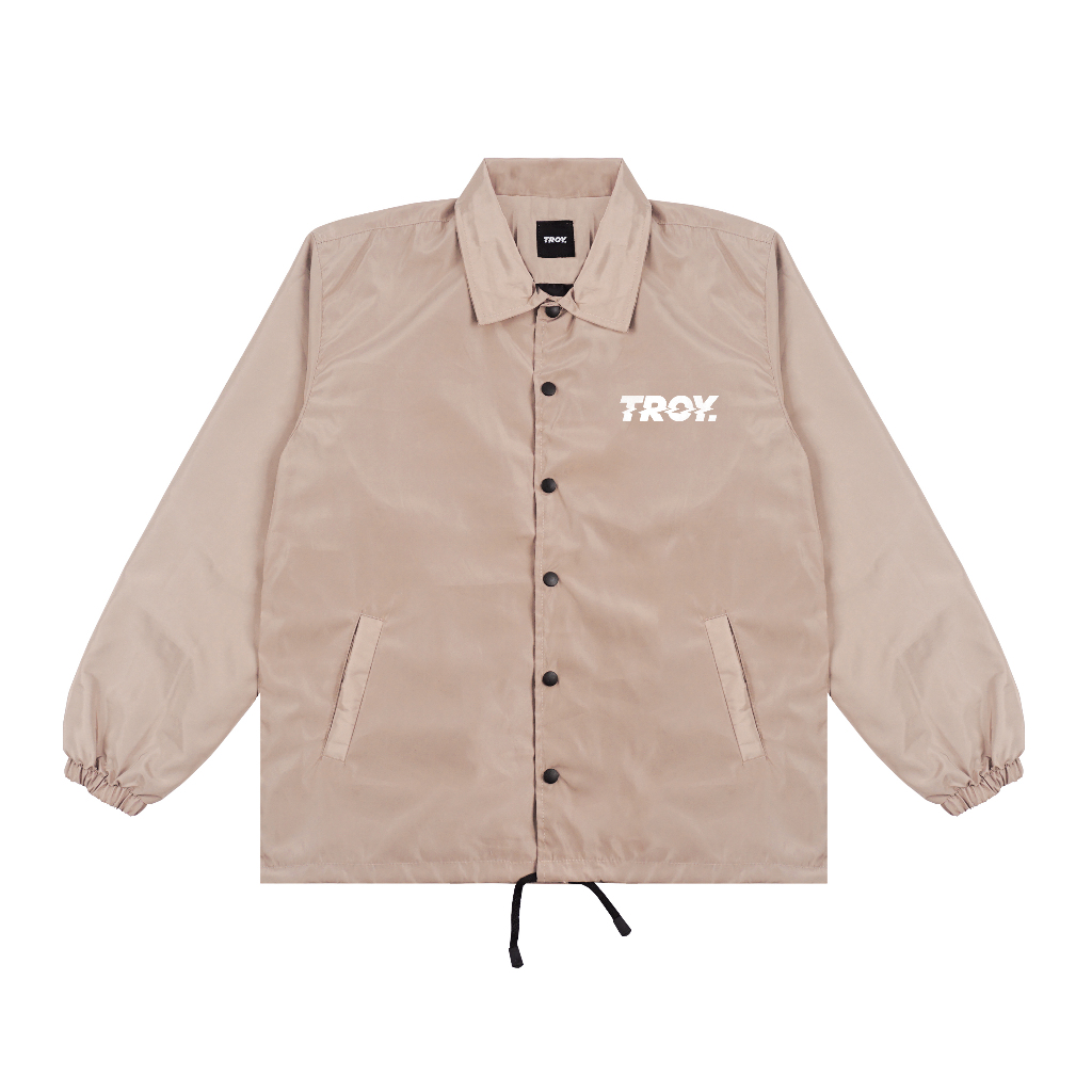 Troy Company Coach Jacket Confusion Khaki - Jaket Windbreaker Coklat Khaki WN 3132