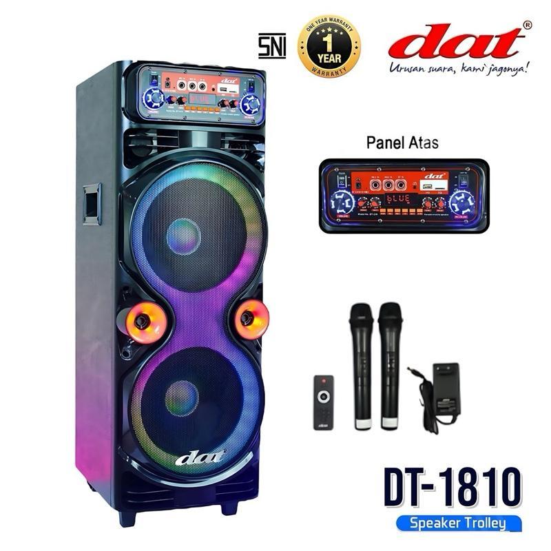 SPEAKER PORTABLE WIRELLES DAT DT-210 10 INCH DOUBLE WOOFER