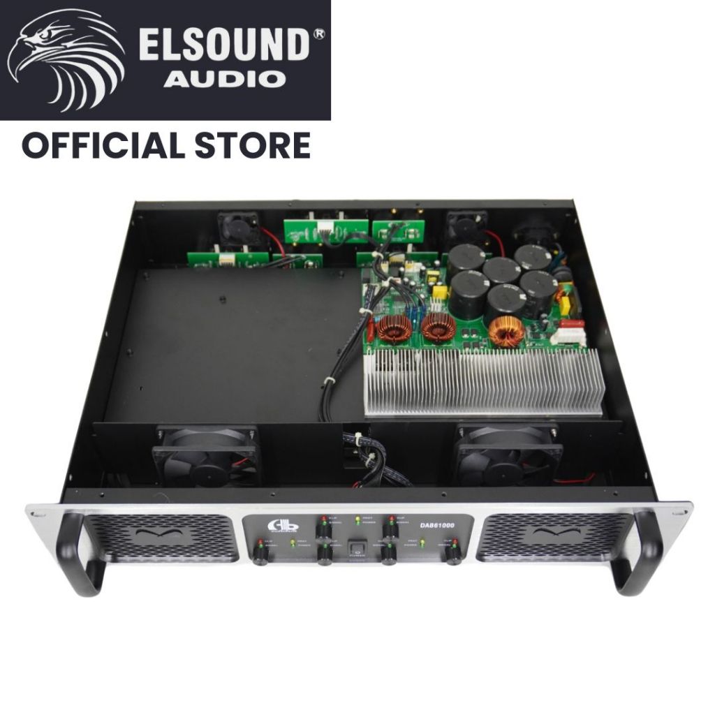 Power Amplifier Elsound Class D - 6 Channel Daya 500 Watt - PWR DAB61000