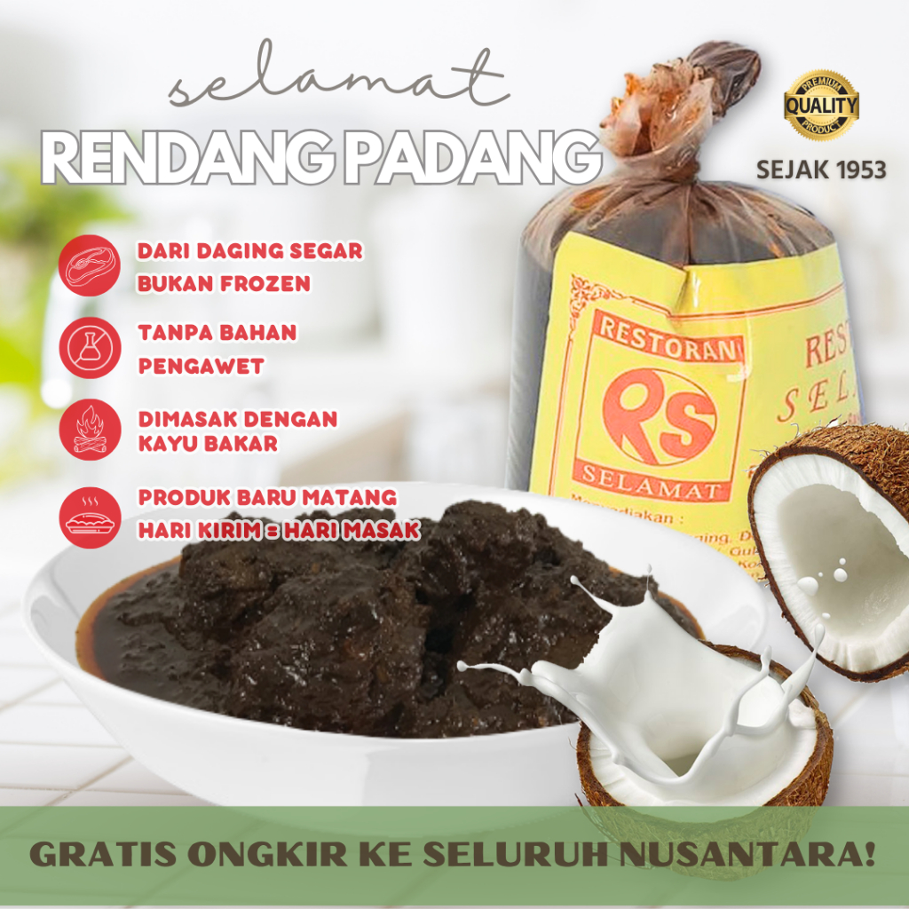 

Rendang Daging Selamat Padang Instan Siap Makan