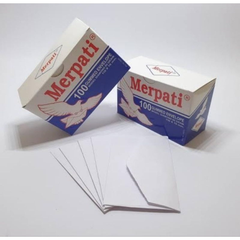 

Amplop Uang Amplop Putih Kecil MERPATI Visit 80 gram + perekat 11 x 7 cm