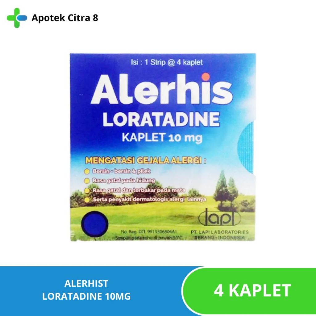 Alerhis Loratadine 10 mg 4 Kaplet - Obat Alergi