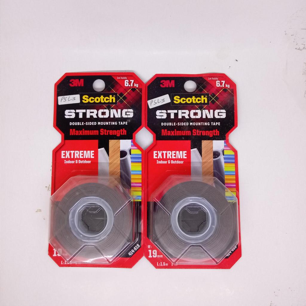 

Double Foam Tape 3M Scotch Strong / Double Sided Mounting Tape Maximum Strength / 19 mm