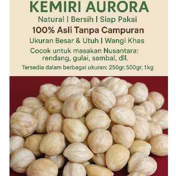 

Kemiri Bulat Utuh Super 250gr 500gr 1Kg