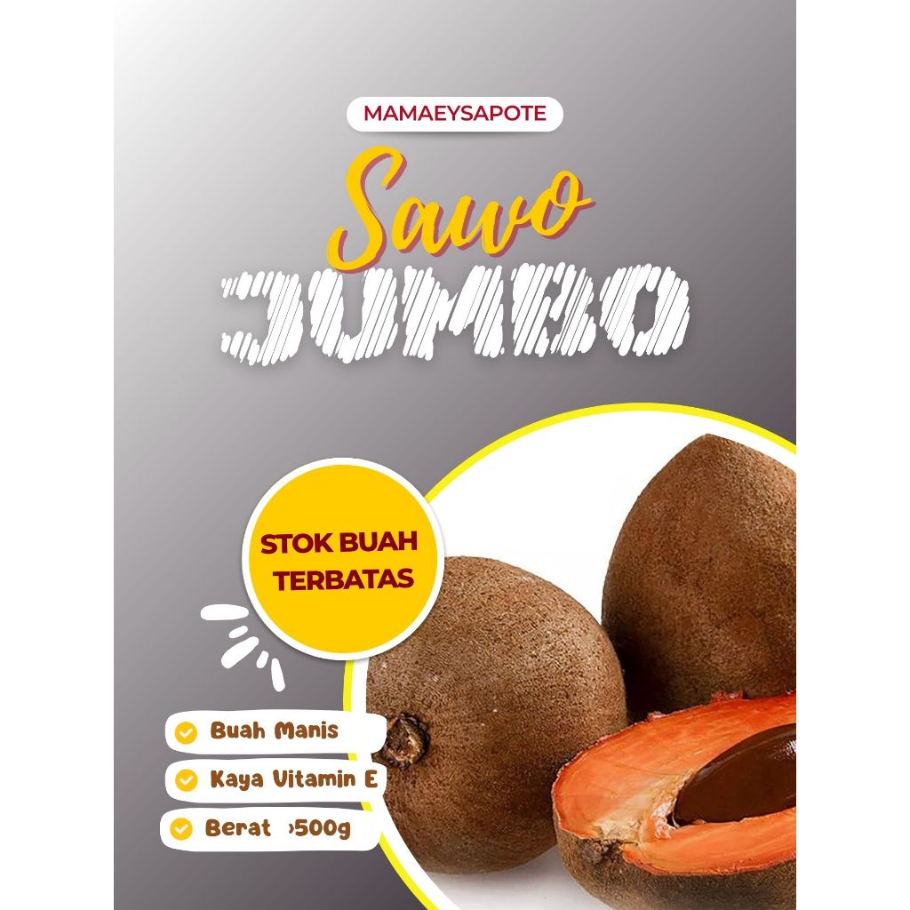 

BUAH UNIK !! Buah Sawo Jumbo Mamey Sapote