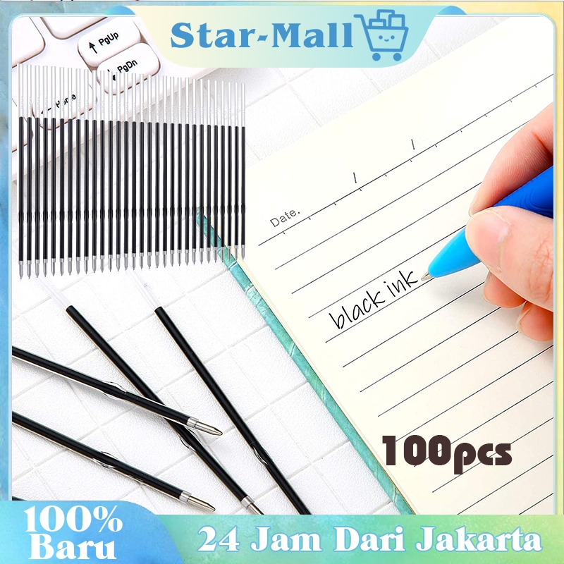 

Isi100 Ulang Pulpen Gel 0.5mm Refill Mengganti Pena Bolpoin