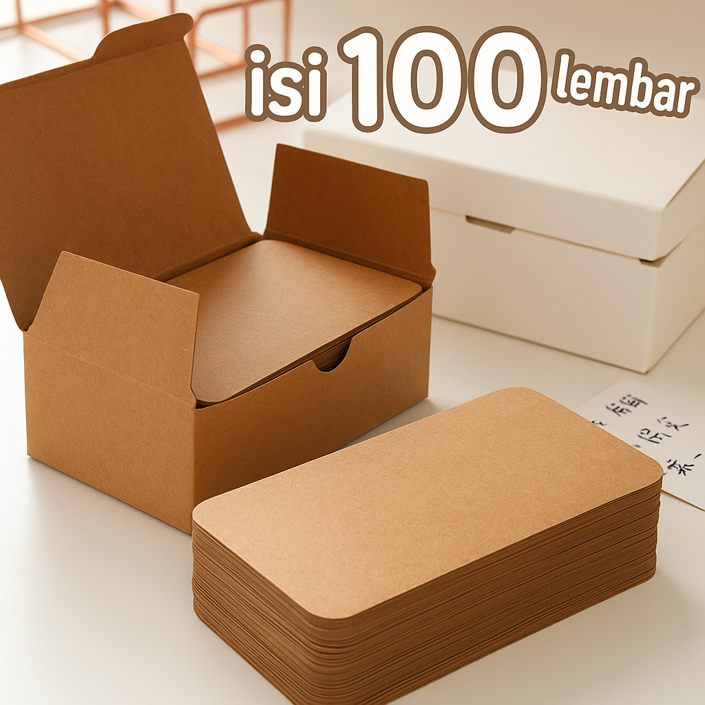 

Paper Card Kertas Kartu isi 100pcs Kartu Ucapan Kartu Blank Card Event Card B016